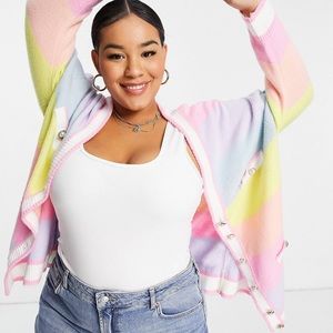 Asos rainbow cardigan size 14/16